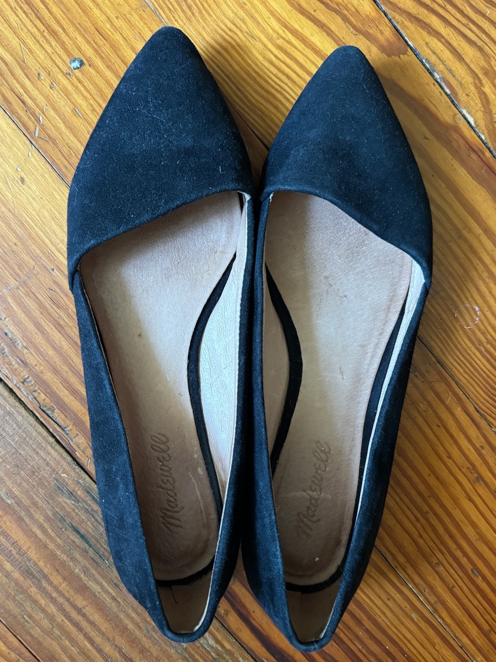 Madewell black suede flats women’s 9 Mira